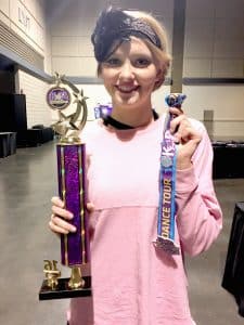 Mckenna Flaugter with her Nexstar awards