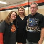 Mckenna Flaughter and her supportive parents