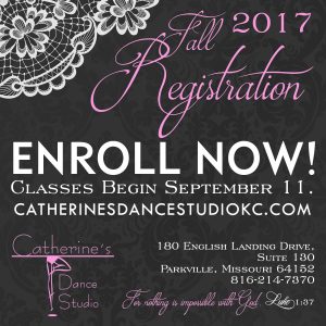 Enroll today for dance classes this fall at Catherine's Dance Studio in Parkville, MO