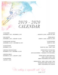 2019- 2020 Catherine's Dance Calendar, Parkville