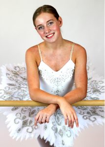 Classical Ballet Student in white, Catherine's Dance Studio, Parkville, MO
